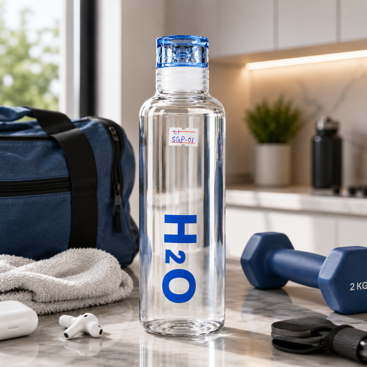 H2O Glass Water Bottle 500ml | Leakproof
