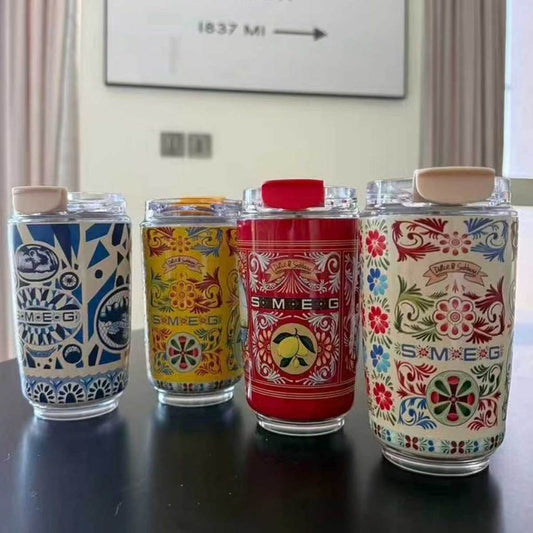 SMEG x Dolce & Gabbana Sicily Is My Love Coffee Mug – Premium Designer Glass Cup | Limited Edition 320Ml