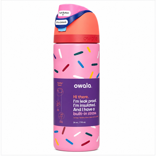 Owala 24oz Sprinkle Pop Edition FreeSip Insulated Water Bottle – Limited Collection
