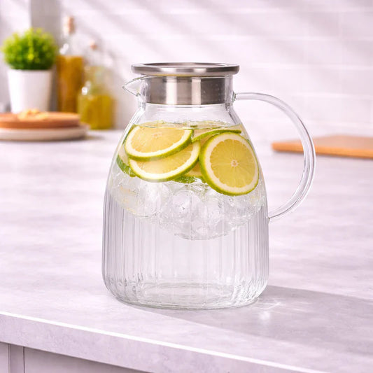 Danny Home Glass Juice Jar With Lid 1.1L