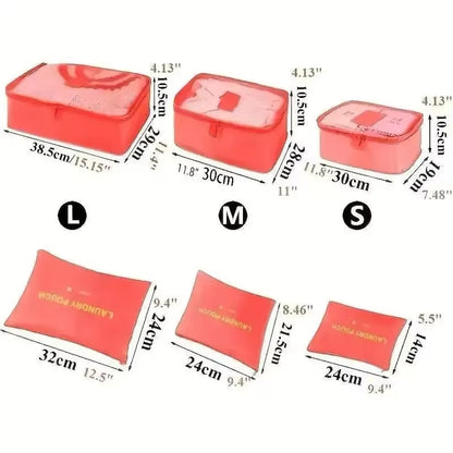Travel Organizer Pouch-6 Piece Set
