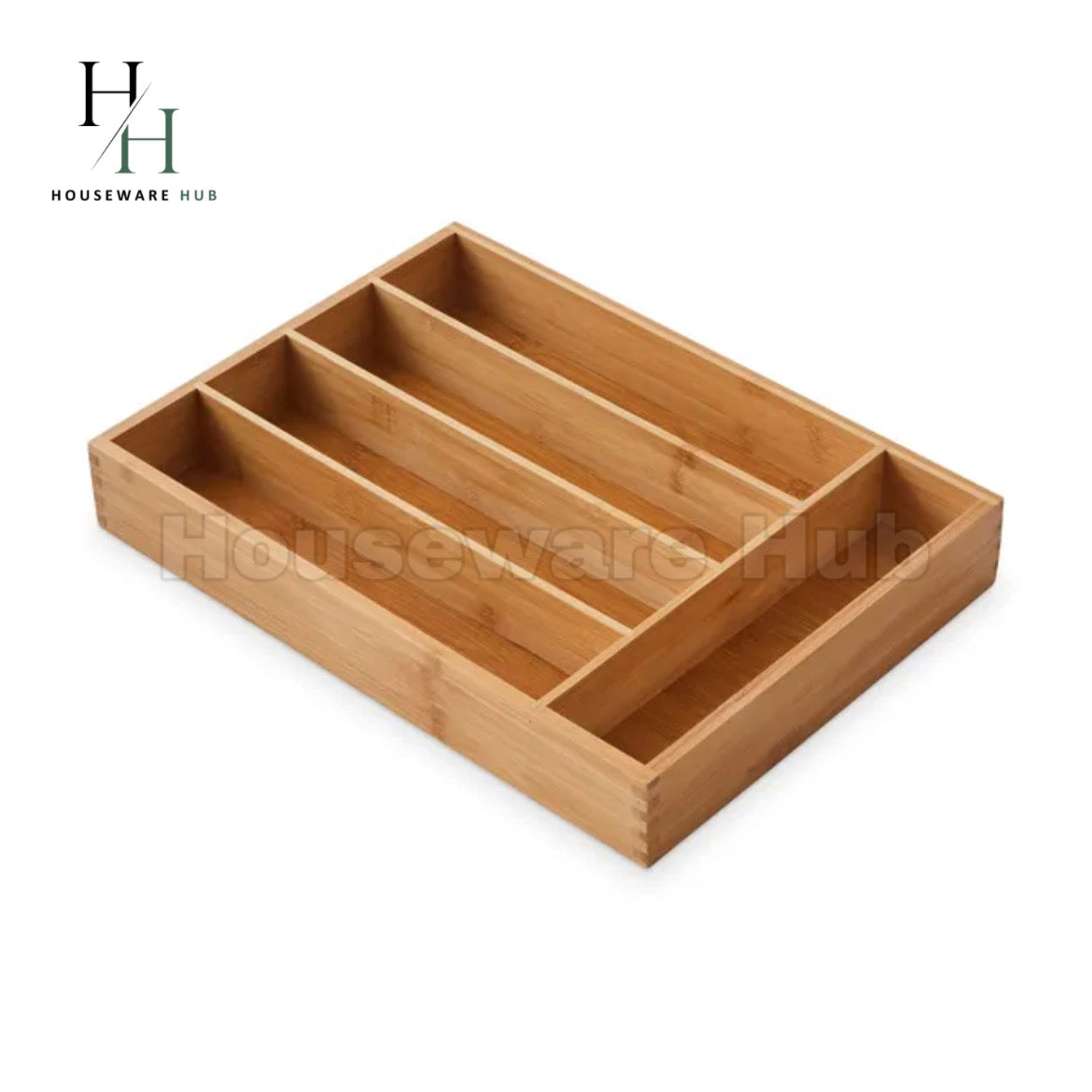 5 Grid Bamboo Cutlery Tray