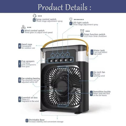 SPRAY HUMIDIFIER WATER COOLING FAN.