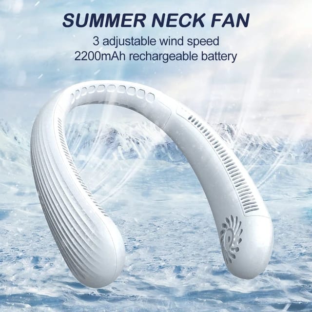 Rechargeable Portable Neck Fan Mini Mute Hanging