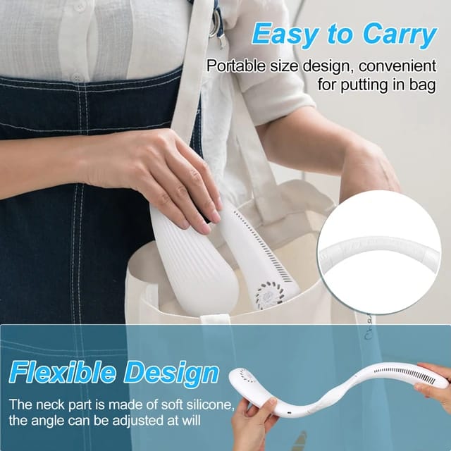 Rechargeable Portable Neck Fan Mini Mute Hanging