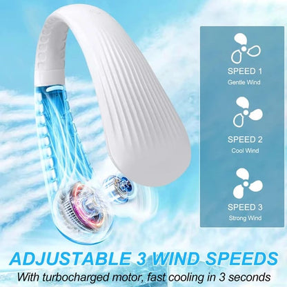 Rechargeable Portable Neck Fan Mini Mute Hanging