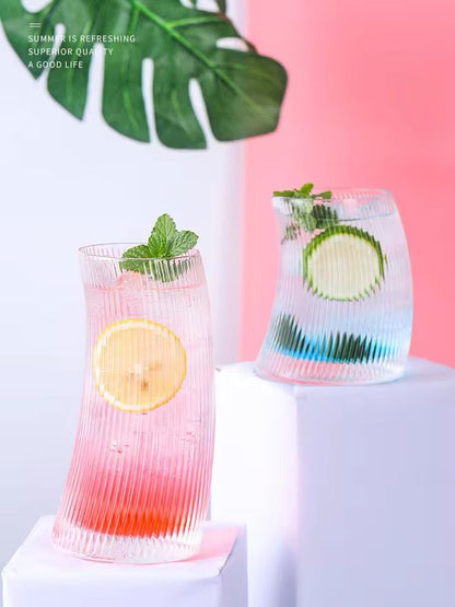 Vertical Striped Glass-6 Piece Set