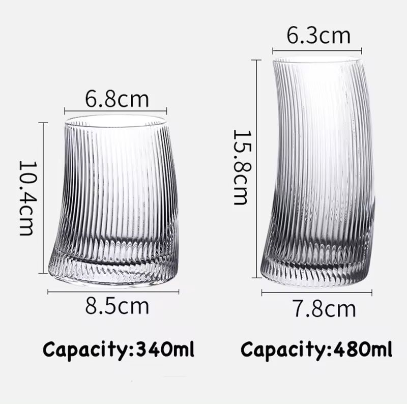 Vertical Striped Glass-6 Piece Set