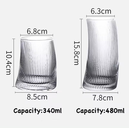 Vertical Striped Glass-6 Piece Set