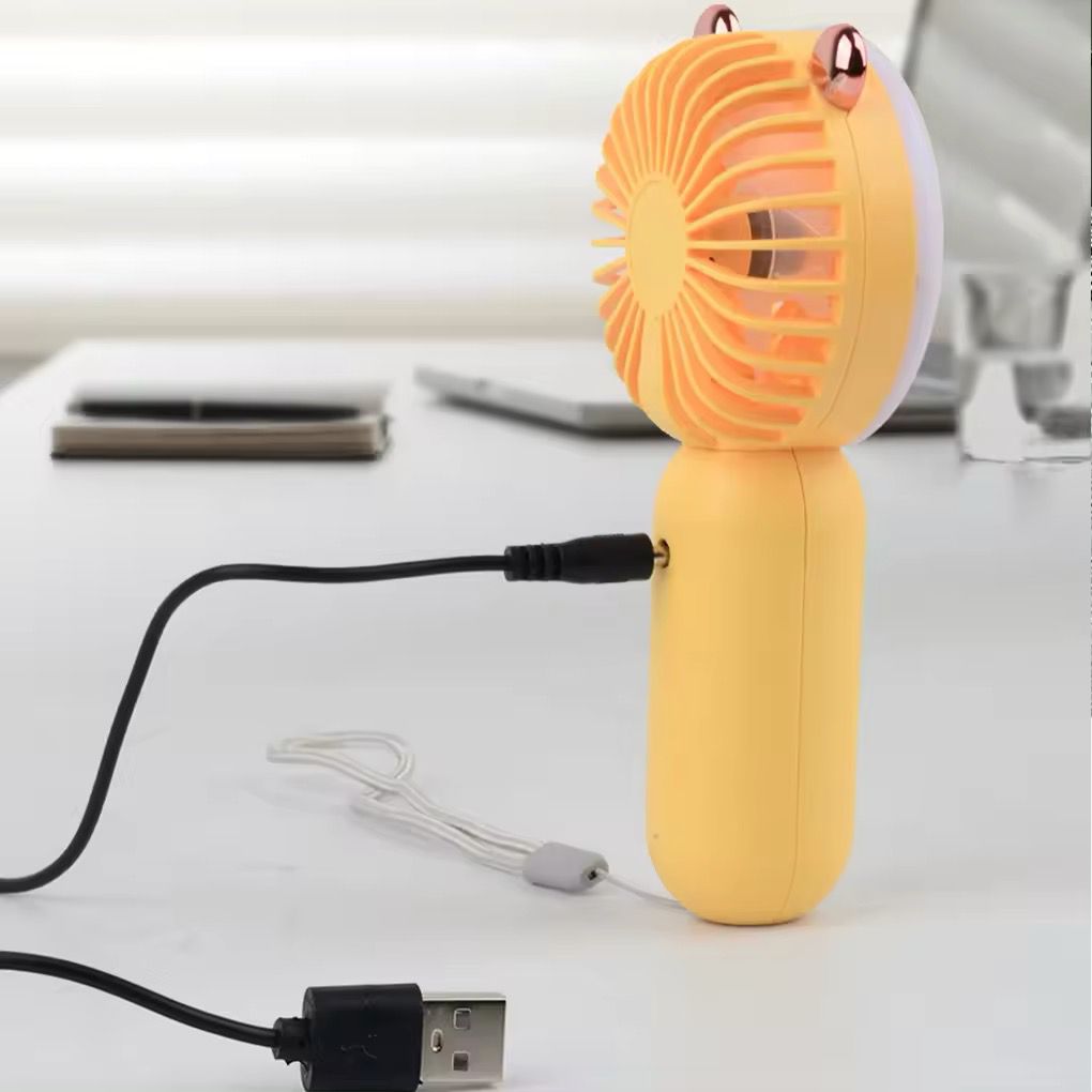 Rechargeable Handheld Mini Fan Portable Night Light