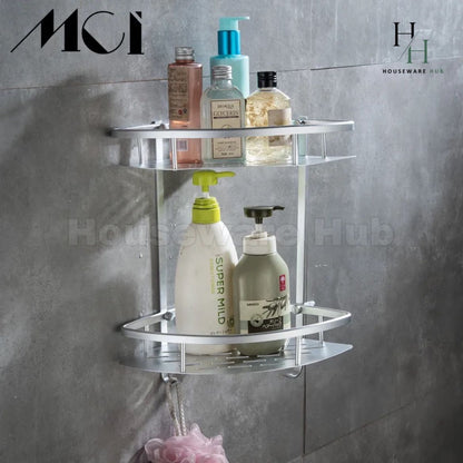Shower bath holder 2 layer-Aluminium