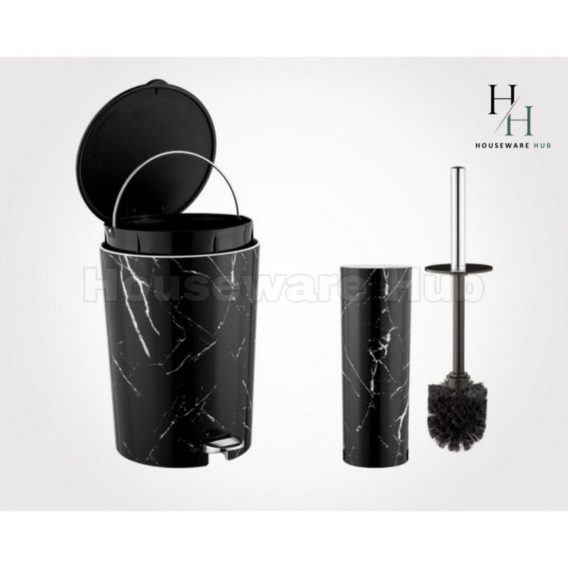 Limon Marble-Design Bathroom Set (6 Piece)