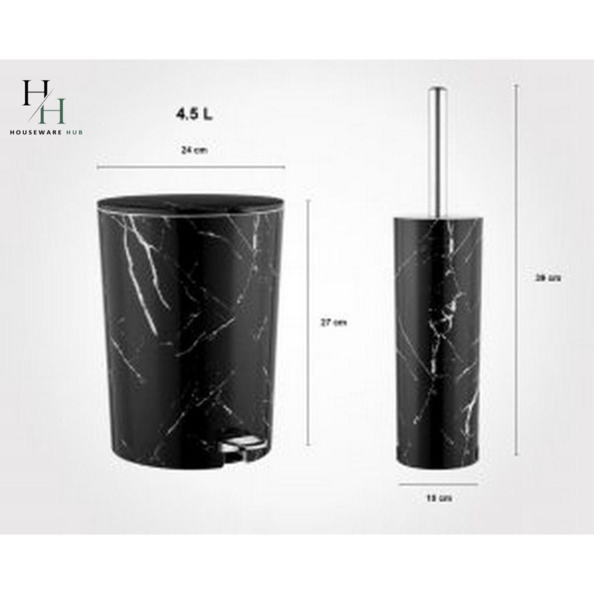 Limon Marble-Design Bathroom Set (6 Piece)
