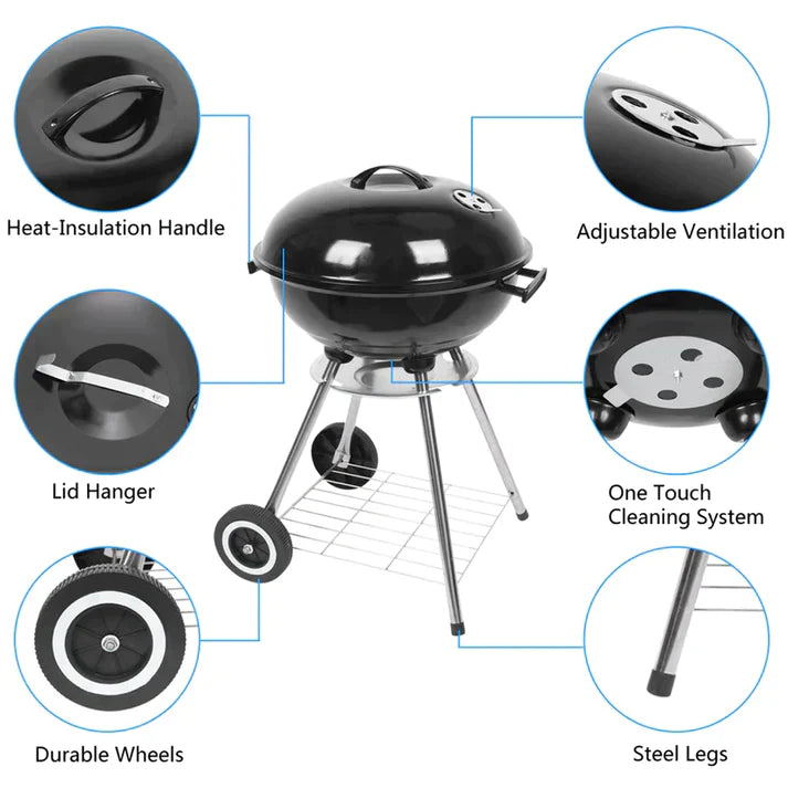 Apple Charcoal Stove BBQ Grill (18 inch)