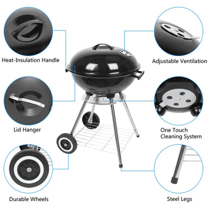 Apple Charcoal Stove BBQ Grill (18 inch)
