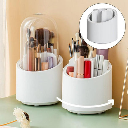 Rotating Makeup Brush Holder with Lid