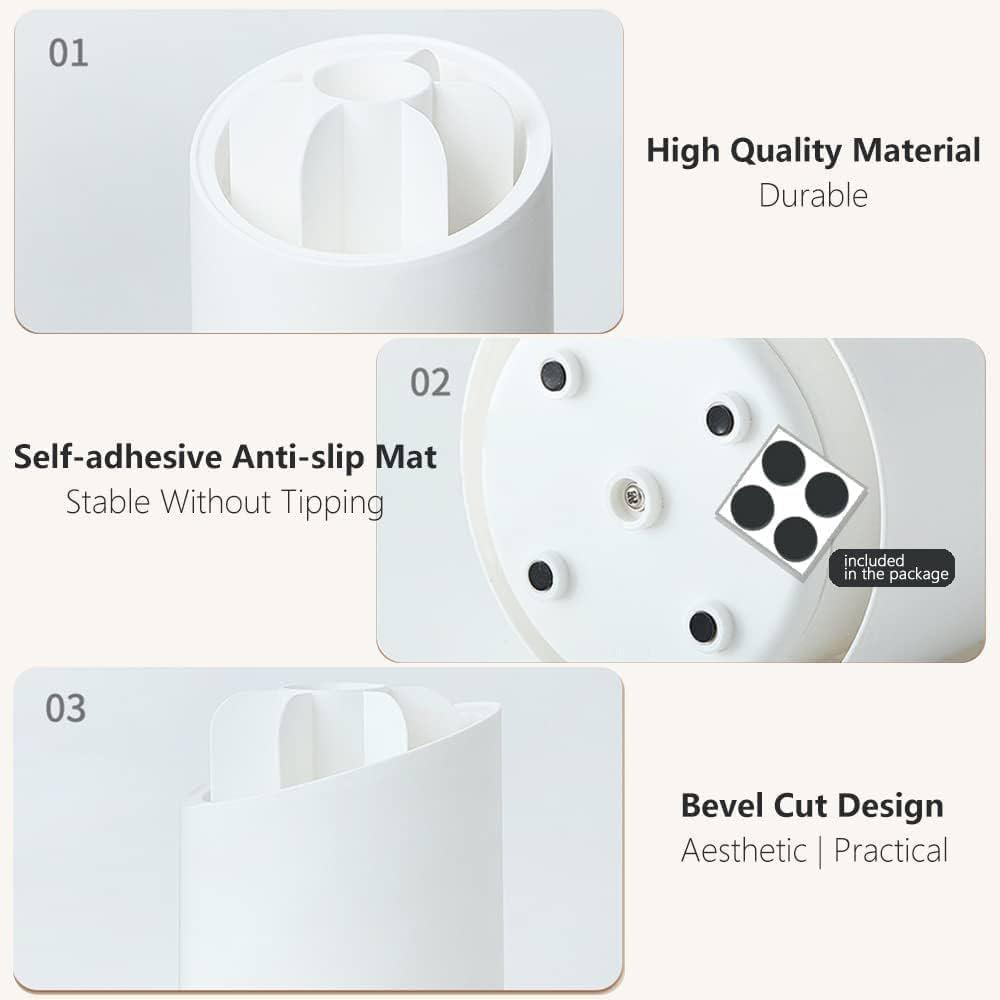 Rotating Makeup Brush Holder with Lid