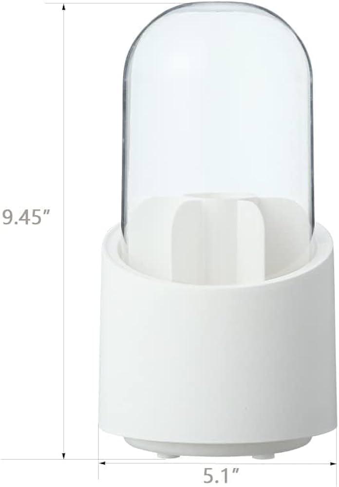 Rotating Makeup Brush Holder with Lid