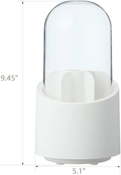 Rotating Makeup Brush Holder with Lid