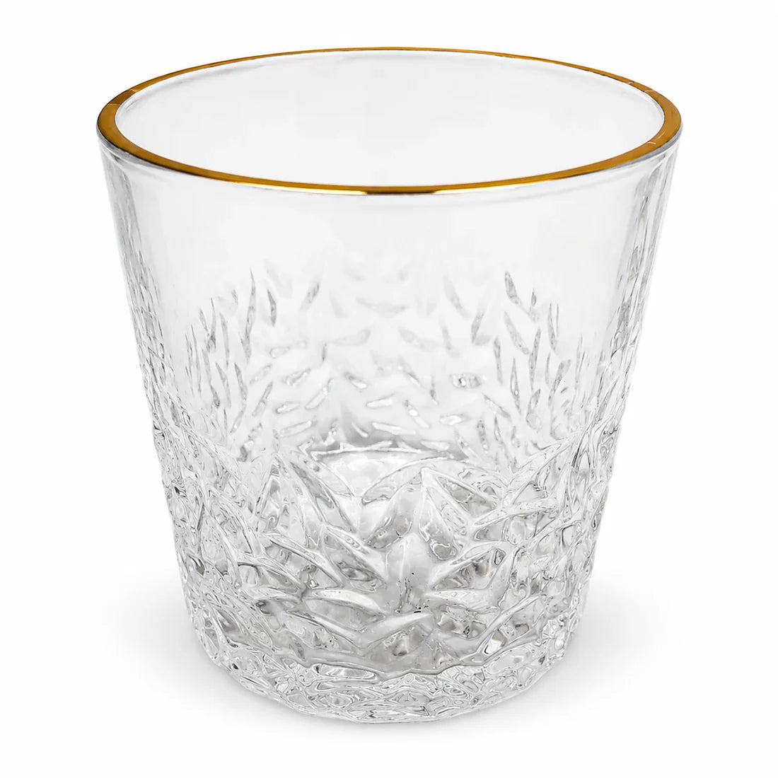 6 Pcs Gold Rim Crystal Glass Set