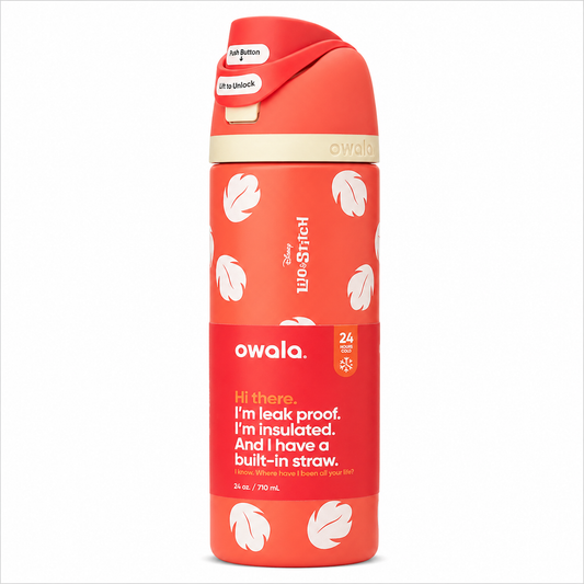 Owala 24oz Disney Lilo & Stitch Edition FreeSip Insulated Water Bottle – Limited Collection