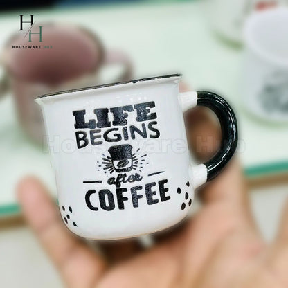 Mini Coffee Shots Cup-150ML -(6 Piece Set Mix Colour)