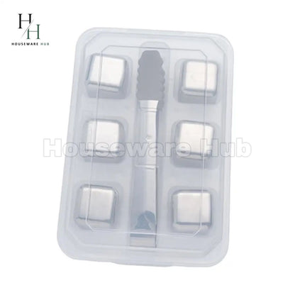 Reuseable Stainless Steel Ice-Cubes (6 Piece Set)