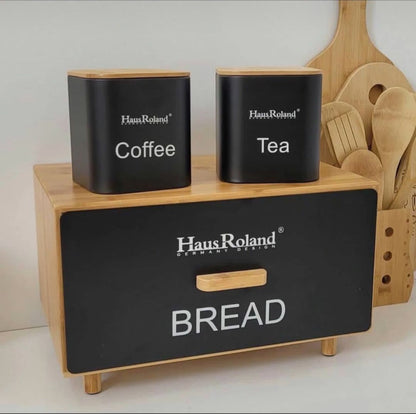 Haus Roland Bread Box With Jar-3 Piece With Tong