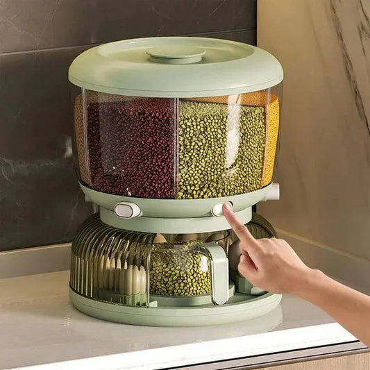 Rotating Grain Dispenser With Egg Tray