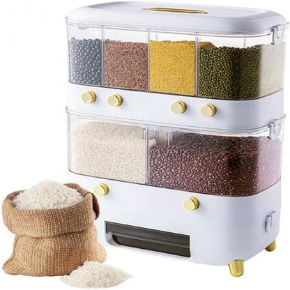 6 Grid Rice Grain Container