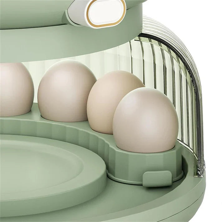Rotating Grain Dispenser With Egg Tray