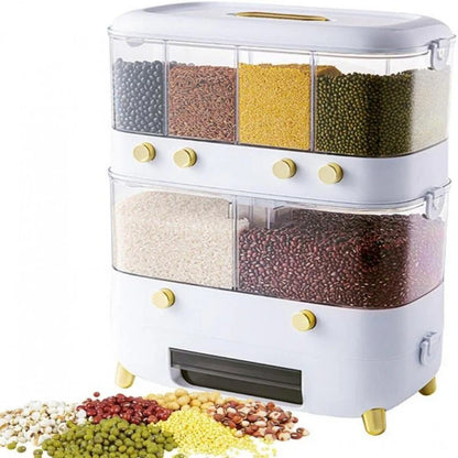 6 Grid Rice Grain Container