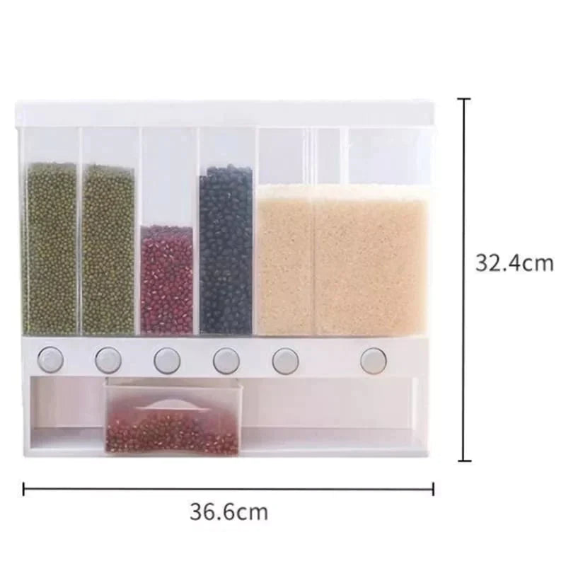 6 Partition Cereal Dispenser