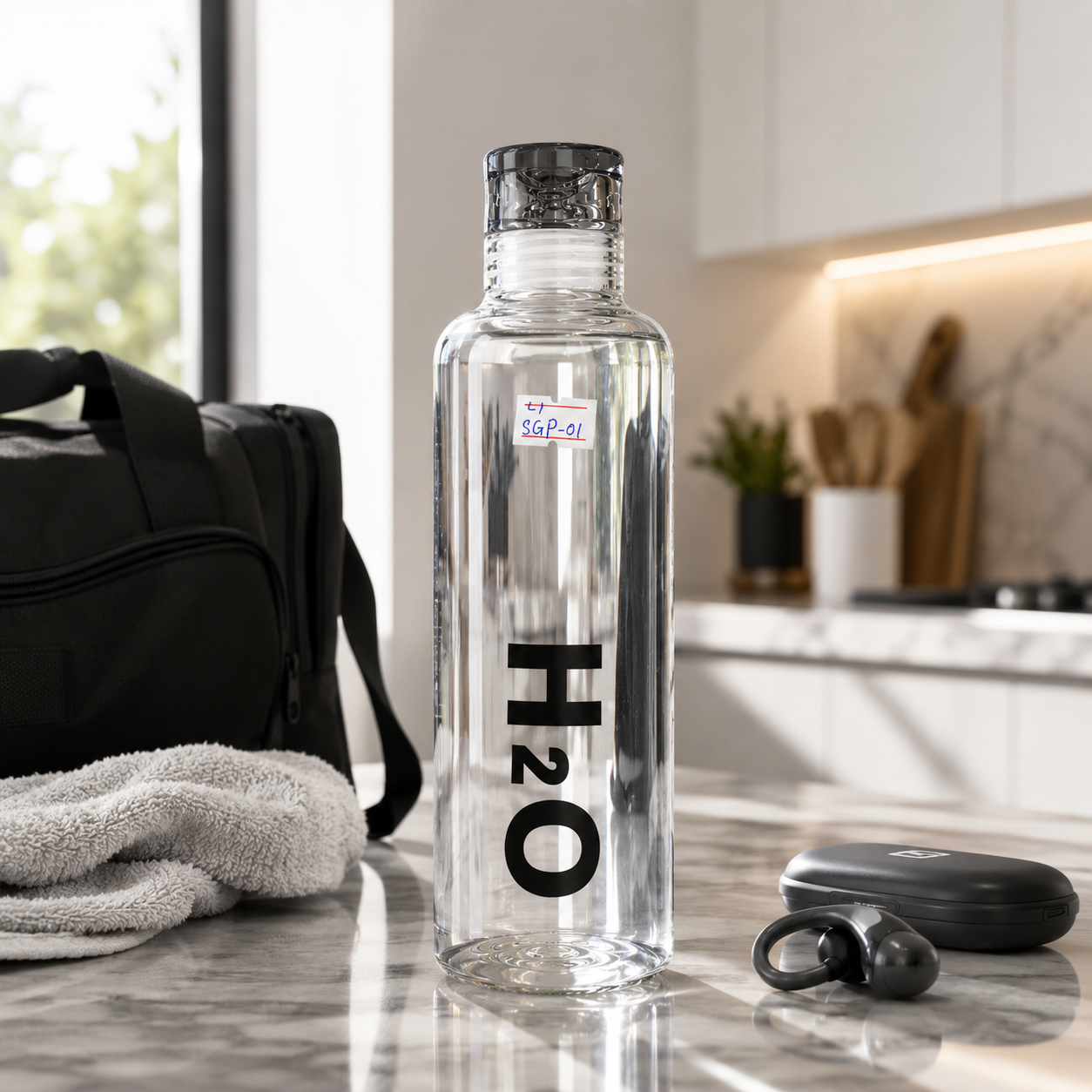 H2O Glass Water Bottle 500ml | Leakproof