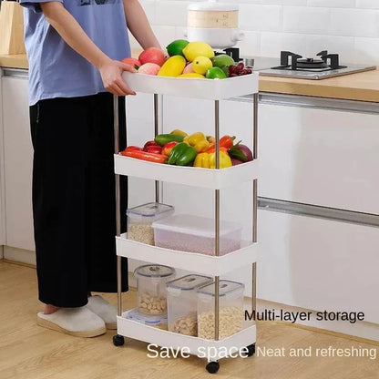 4 Tier Slim Trolley