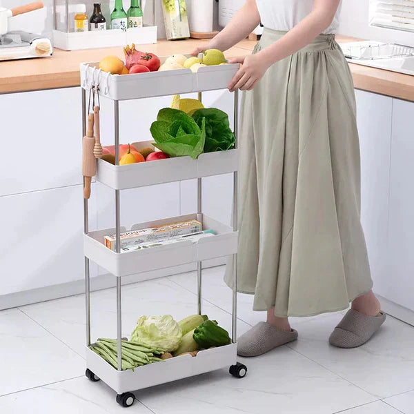 4 Tier Slim Trolley