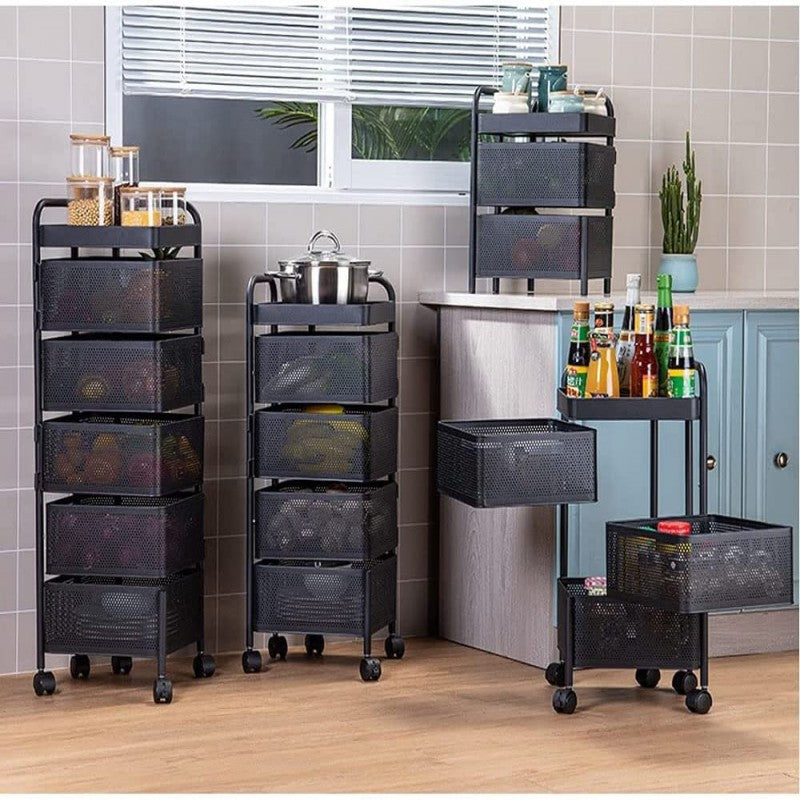 New Enhanced Multi Layer Rotating Kitchen Shelf