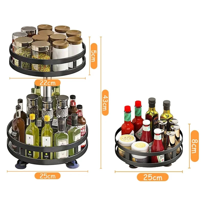Rotatable Spice Rack Kitchen
